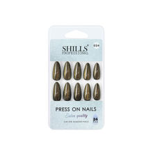 Shills Professional Reusable Long Almond Press On Nails - green