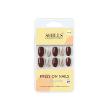 Shills Professional Reusable Oval Press On Nails - Brown