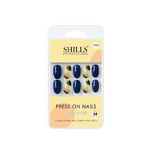 Shills Professional Reusable Oval Press On Nails - blue