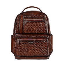 Eske Adrion Brown Genuine Leather 30 L Unisex Backpack Fits 16" Inch Laptop