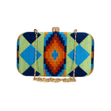 Anekaant Hyperbole Embroidered Clutch Green & Multi-Color