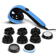 AGARO Regal Hand Massager 28W | 8 Interchangeable Heads, Deep Tissue Massage, Blue