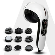 AGARO MARVEL Electric Handheld Full Body Hammer Massager, 5 Heads, 5 Modes & 6 Speeds, White
