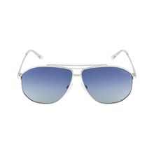 Opium Eyewear Men Blue Square Sunglasses with Polarised and UV Protected Lens - OP-1933-C04