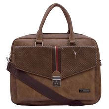 Esbeda Brown Color Big Size Clipart Flap Laptop Bag