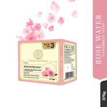 Khadi Natural Rose Water Soap (Pack of 3)