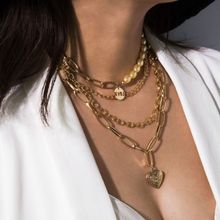 Joker & Witch Lianne Chain Link Gold Layered Necklace For Women