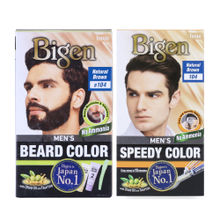 Bigen Beard Color Natural Brown B104 & Speedy Color Natural Brown 104 - Pack Of 2