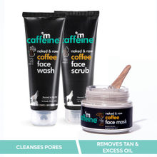 MCaffeine Deep Pore Cleansing Regime - Removes Tan & Excess Oil - Face Wash, Face Mask, Face Scrub