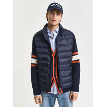 GANT Men's Blue Solid Regular Fit Puffer Jacket