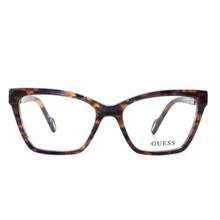 Guess Eyewear for Women with Shiny Purple Brown Demi Acetate Frame (52)