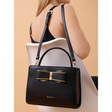 ROCIA Women Black Solid Hand Bag with Detachable Strap