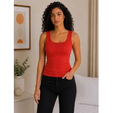 Mod & Shy Women Red Cotton Blend Camisole