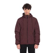 Aeropostale Men Maroon High Neck Solid Hooded Jacket