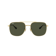 Ray-Ban Square Sunglasses With Gold Frame In Green Lens - 0Rb3722I (5.9)