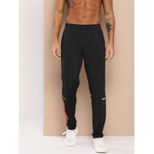 Alcis Black Men Comfortable Fit Drytech Running Track Pants