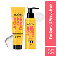 Matrix Professional A Curl Can Dream Leave-In Cream & Gel Combo|Nourishes, Defines Wavy Curly Hair