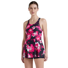 Speedo Women's Endurance10 Racerback Swimdress With Boyleg - Navy & Fluo Pink