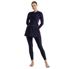 Speedo Women's Endurance10 Two Piece Closedback Full Body Suit - True Navy, Hapuna Blue & Diva