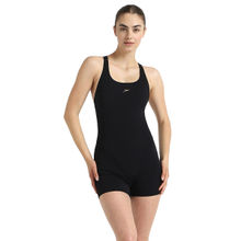 Speedo Women's Endurance+ Myrtle Racerback Legsuit - Black & Rose Gold
