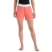 Speedo Women's 4 Way Comfort Stretch Leisure Watershorts With Side Pockets - Coral Sands & White