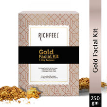 Richfeel Gold Facial Kit - Instant Glow & Bright Skin with Gold Foils , Salon Quality at Home