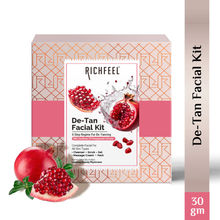 Richfeel Detan Facial Kit with Pomegranate - Brightens Complexion & Reduces Pigmentation