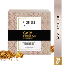 Richfeel Gold Facial Kit - Instant Glow & Bright Skin with Gold Foils , Salon Quality at Home