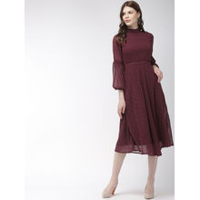 Twenty Dresses By Nykaa Fashion The Dotted Grace Midi Dress - Multi-Color