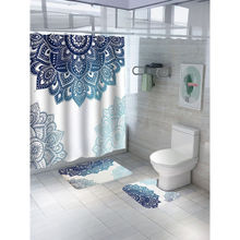The Better Home Shower Curtain & Bathroom Mat Set (Mandala)