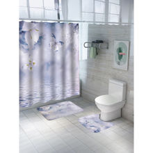 The Better Home Shower Curtain & Bath Mat Set Coral Wings