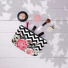 Crazy Corner The Monochrome Floral Rose Ready Travel Pouch