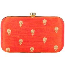 Parizaat By Shadab Khan Shining Red Embroidered Clutch