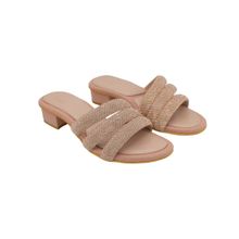 Veruschka By Payal Kothari Embellished Pink Embellished Rock Candy Block Heels