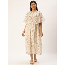 Vinya Off White Georgette Maternity Dress