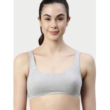 Enamor Wirefree Non-Padded Sports Bra - Grey Melange