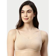 Enamor Intellifresh Padded Wirefree Full Coverage Cotton Minimizer T-Shirt Bra A058