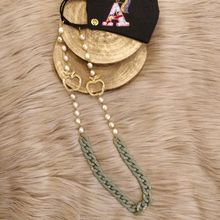 Diya Aswani Green Apple Oval Mask Chain Only
