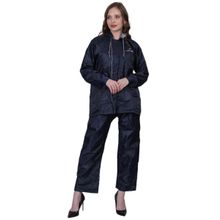 YOUTH ROBE Womens Waterproof Raincoat Jacket and Pants Lightweight - Blue (Set of 2)