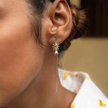 Shaya by CaratLane Meen Sui Dhaga Earrings in Oxidised 925 Silver