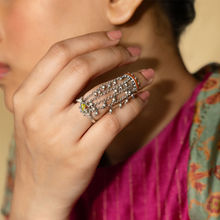 Shaya by CaratLane Meen Knuckle Ring in Oxidised 925 Silver
