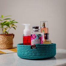 JASMEY HOMES Shelf Basket Teal