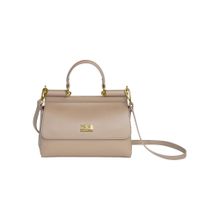 Cavalli Class Nude Synthetic Camelia Satchel Bag with Detachable Strap