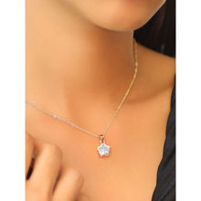 Ayesha Flower Diamante Stud Gold-Toned Mini Pendant Necklace