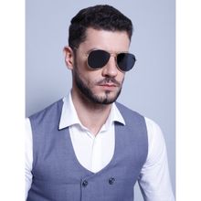 Intellilens Unisex Aviator Polarized & UV Protected Sunglasses - Gold & Black (59-15-142)