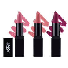 Nykaa Cosmetics Power Pouts With Nykaa So Matte Minis- Bare Minimum + Wicked Wine + Naughty Nude