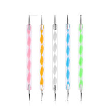 Gorgio Professional Nail Art Brush Set kit Dotting both side Set of 5 (GPCA0010) (colour/shape may vary)