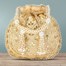 Peora Potli Bags for Women Evening Bag Clutch Ethnic Bride Purse with Drawstring (P09CRM)