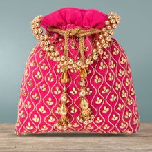 Peora Potli Bags for Women Evening Bag Clutch Ethnic Bride Purse with Drawstring (P27R)