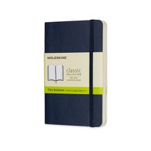 MOLESKINE Classic Pocket Size Soft Cover Notebook (Plain) - Sapphire Blue